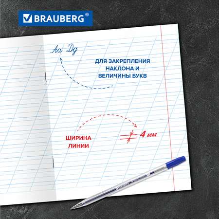 Тетрадь Brauberg 12л комплект 20шт Великие имена косая