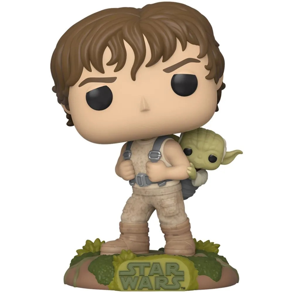 Подвижная фигурка Funko POP! Star Wars Тренеровка Люка Скайуокера с Йодой Luke with Yoda из фильма Звездные войны - фото 1