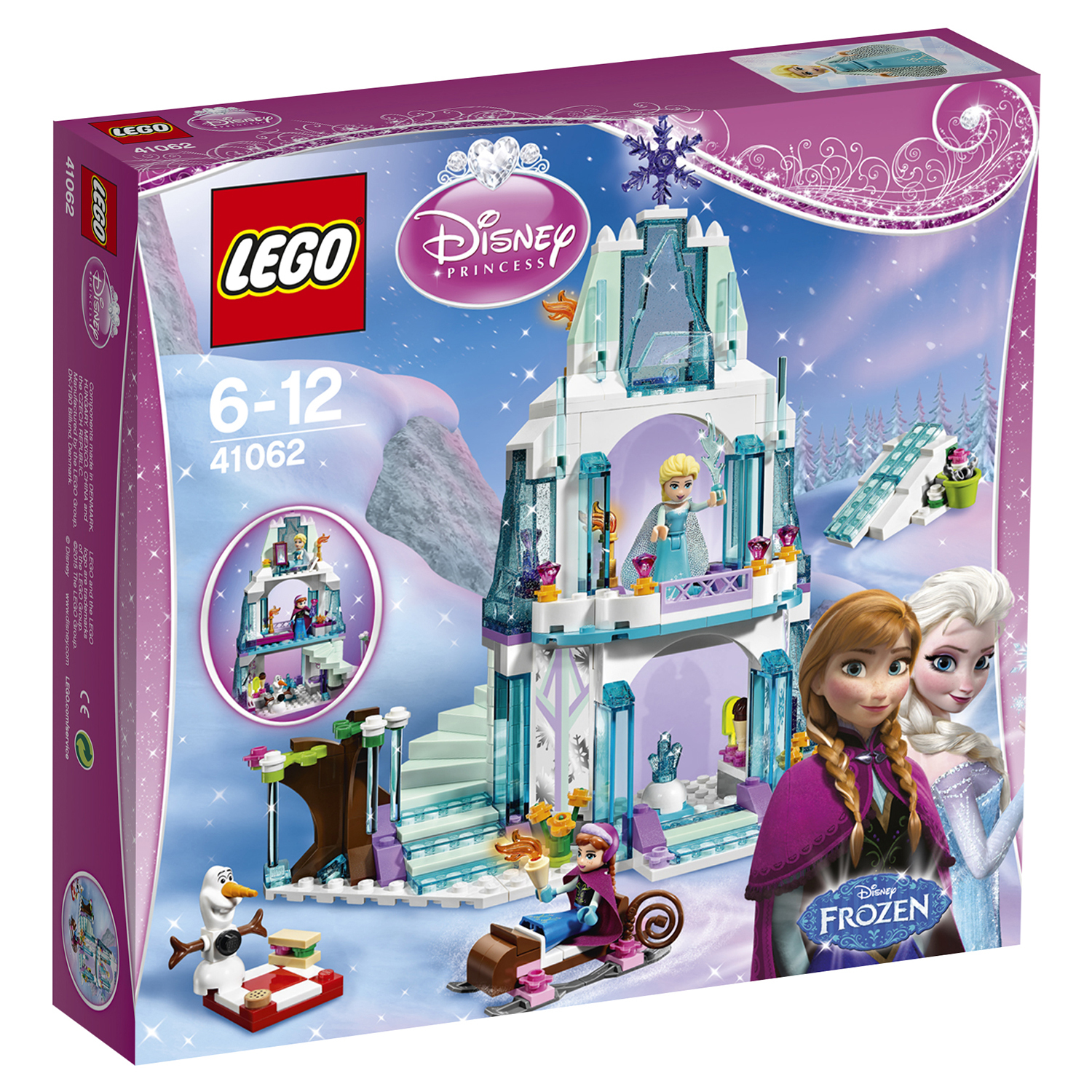 Конструктор LEGO Disney Princess Ледяной замок Эльзы (41062) купить по цене  3399 ₽ в интернет-магазине Детский мир