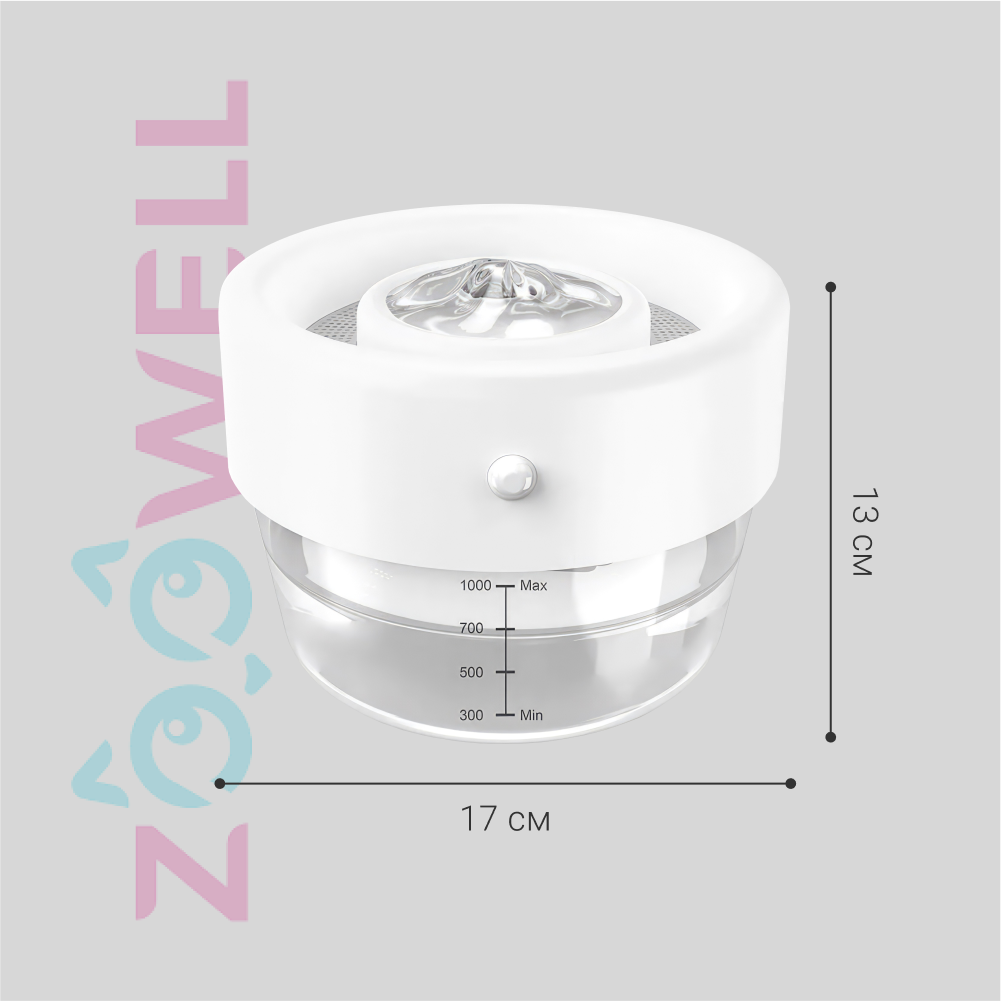 Поилка-фонтан для кошек ZDK ZooWell Smart автоматическая беспроводная с сенсором и дозатором - фото 12