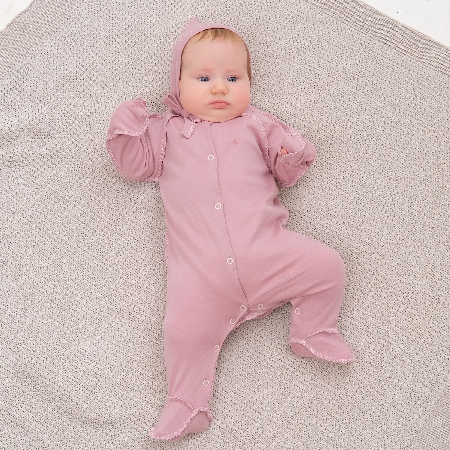 Комбинезон 2 шт BABYSTORE 22004-2/сер/роз - фото 3