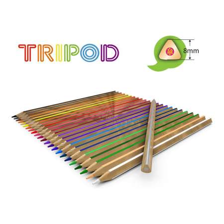 Карандаши цветные Y-plus Tripod 12 цветов трехгранные DPC1406/0