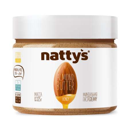 Паста миндальная Nattys Honey с мёдом 325 г