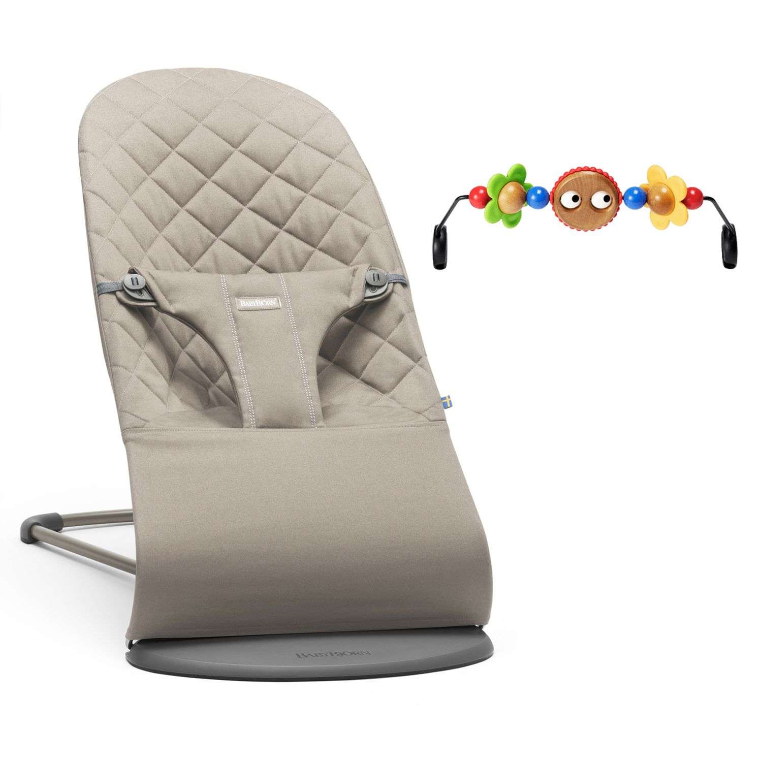 Кресло-шезлонг BabyBjorn и игрушка - фото 1