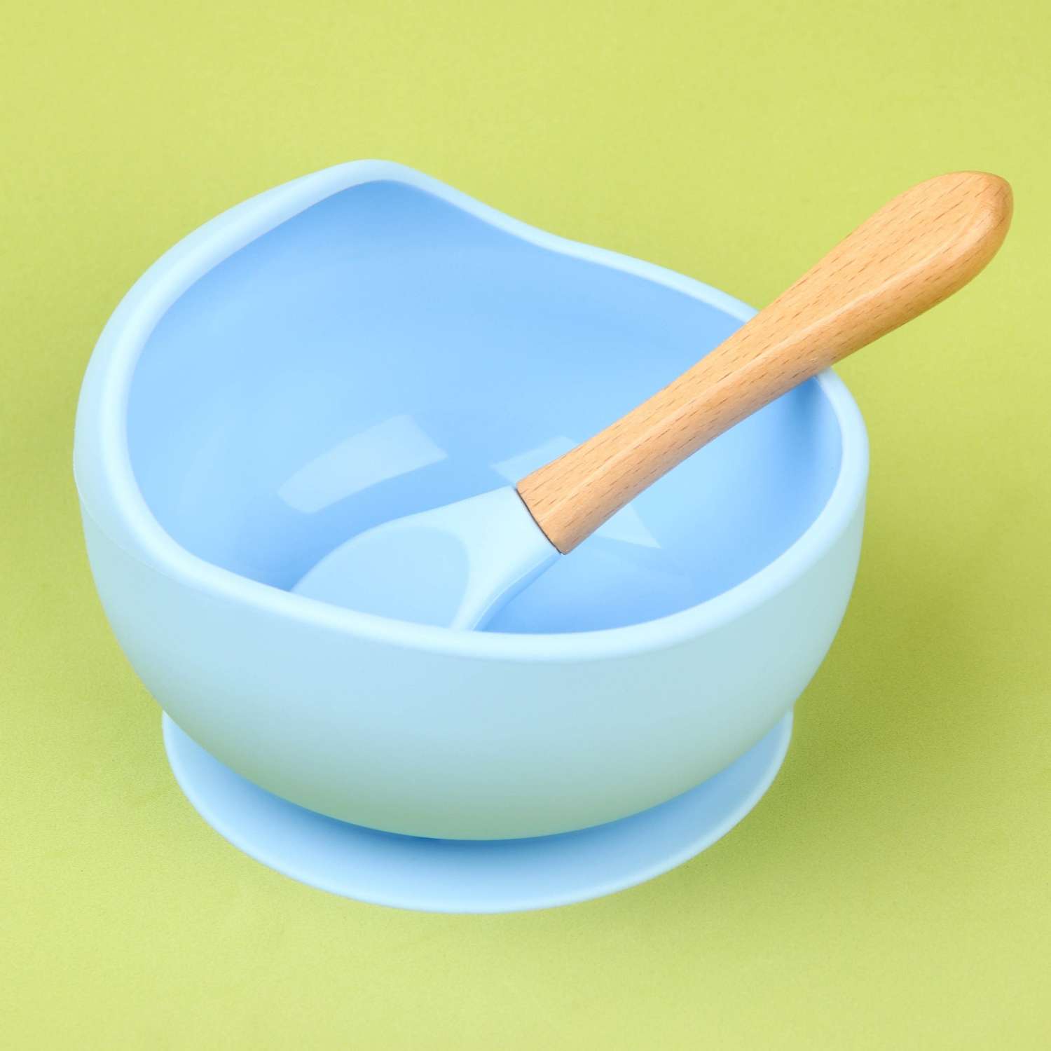 Набор для кормления Mum and Baby миска на присоске ложка цвет голубой - фото 2