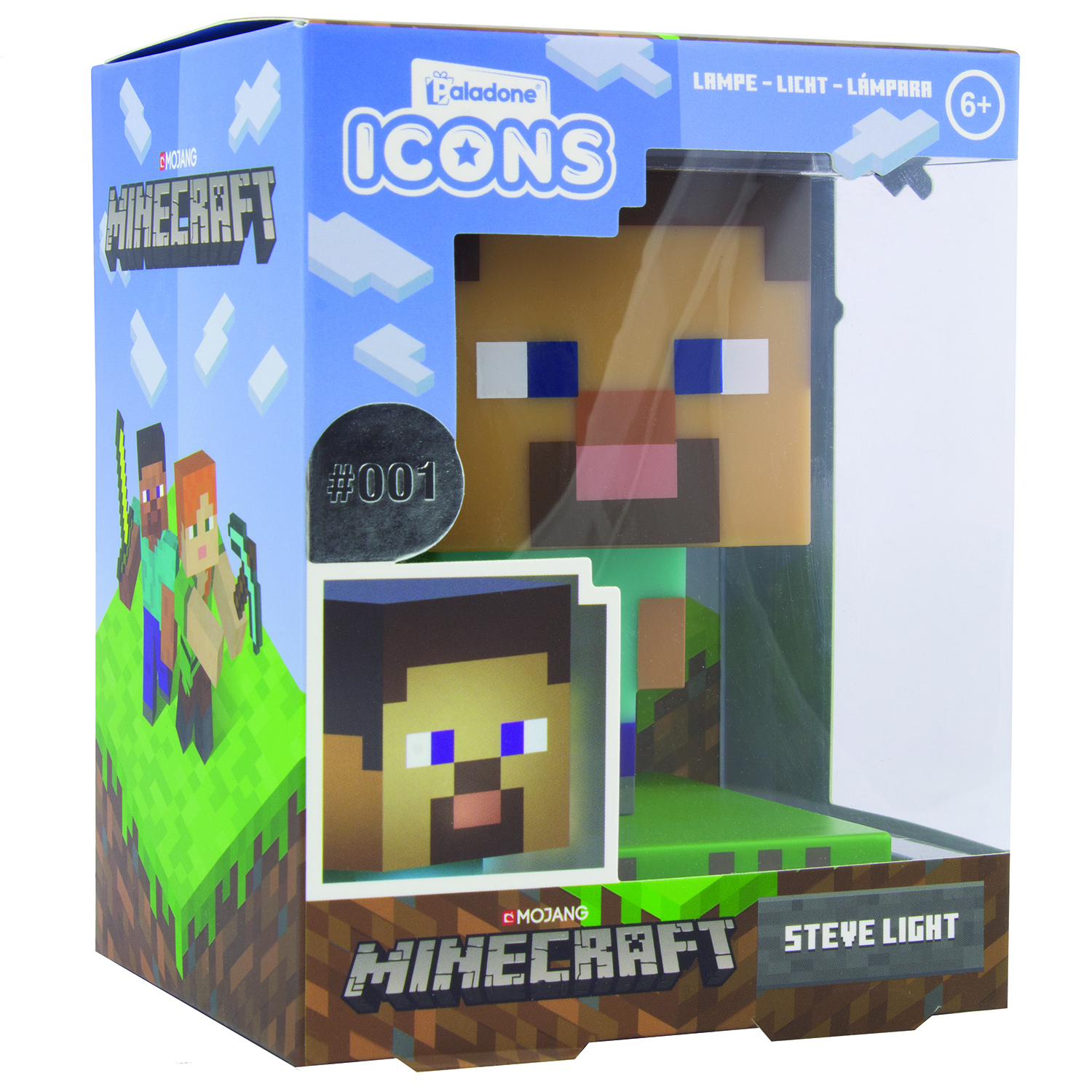 Светильник PALADONE Minecraft Steve Icon Light V2 PP6594MCFV2 - фото 2