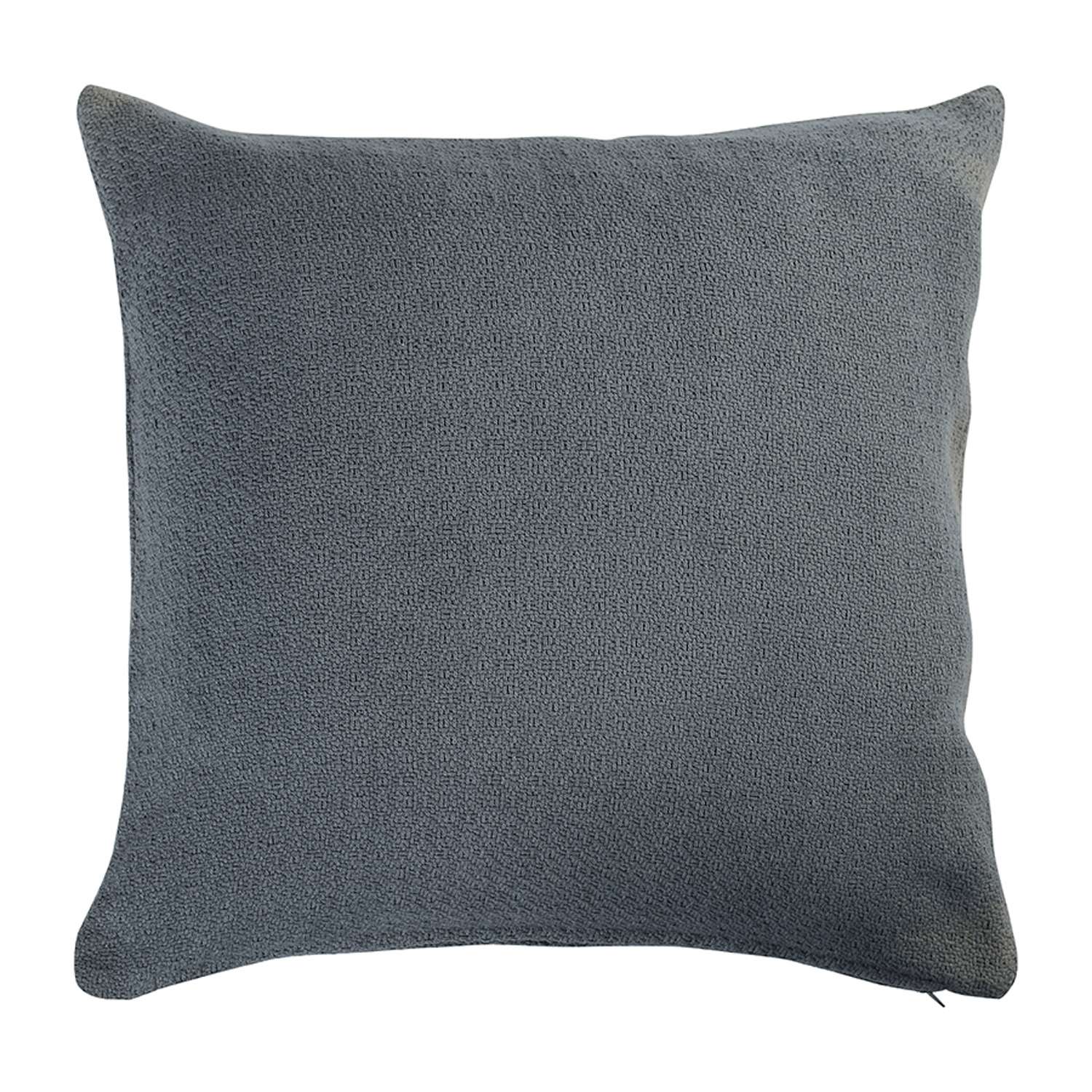 Подушка Tkano декоративная из хлопка фактурного плетения темно-серого цвета 45х45 - фото 1