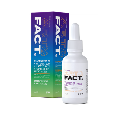 Сыворотка для лица ARTFACT омолаживающая с ниацинамидом ретинолом молочной кислотой и аминокислотами 30 мл
