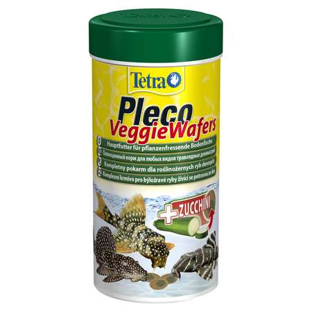 Корм для рыб Tetra 250мл Pleco Veggie Wafers донных корм-пластинки с добавлением цуккини