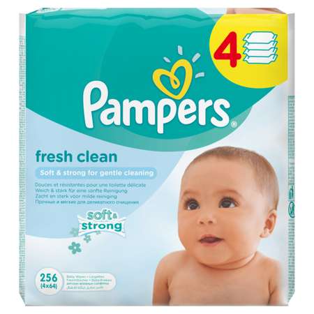 Влажные салфетки Pampers Fresh Clean 4 упак. 64 шт.