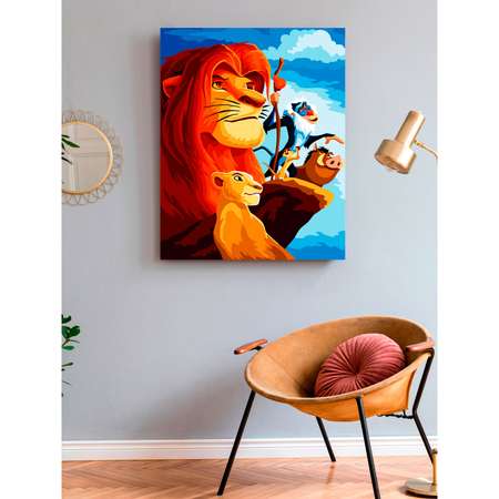 Картина по номерам Art on Canvas Король Лев холст на подрамнике 40х50 см