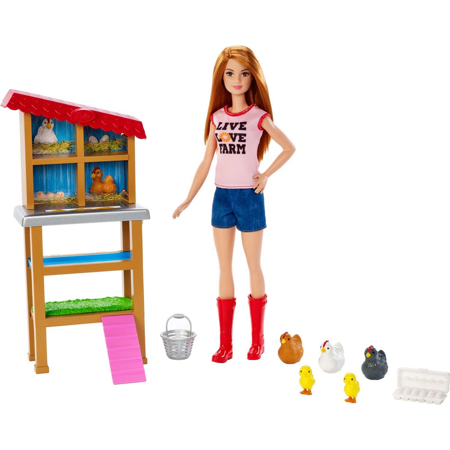 Набор игровой Barbie Кем быть Куриный фермер FXP15 DHB63 - фото 1