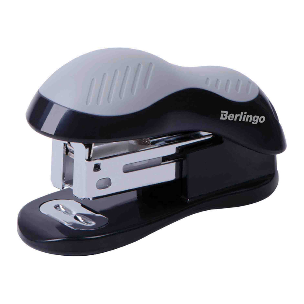 Мини-степлер Berlingo №24/6 26/6 Office Soft до 15 листов черный - фото 1