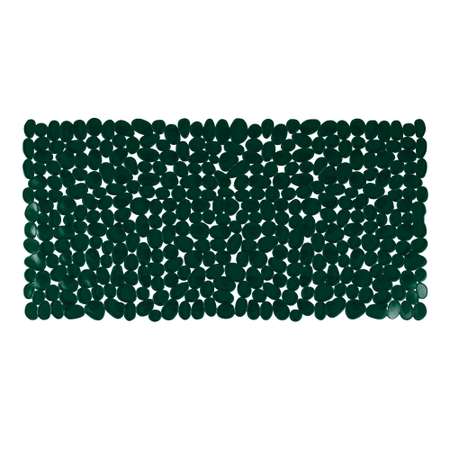 Коврик FOVERO для ванной SPA прозрачный Камушки 70х36см зеленый