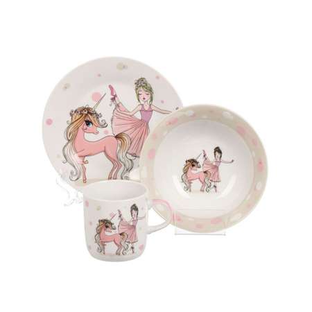 Набор детской посуды Daniks Балерина 3 предмета керамика