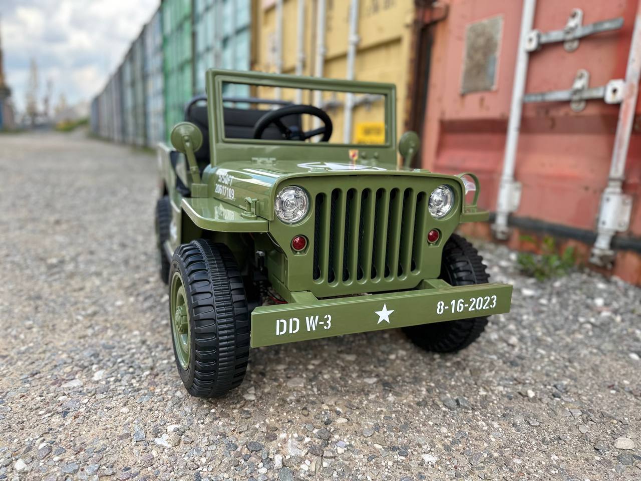 Электромобиль TOYLAND Джип Jeep Willys mini 2628 оливковый купить по цене  24500 ₽ в интернет-магазине Детский мир