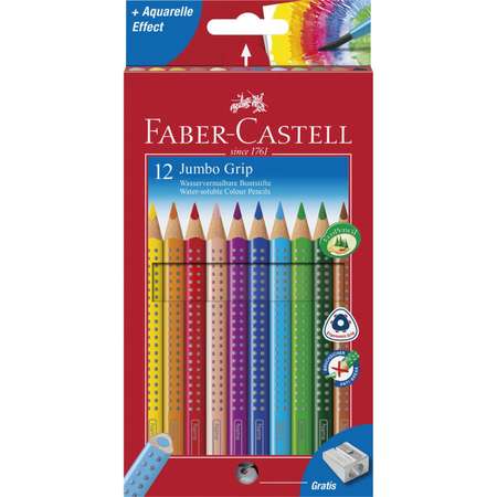 Карандаши цветные Faber Castell Jumbo Grip 12цветов 110912