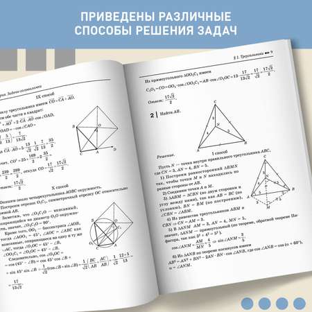 Книга Феникс Геометрия. Задачи-головоломки. 7-11 класс профильный уровень. ЕГЭ ОГЭ математика 2024