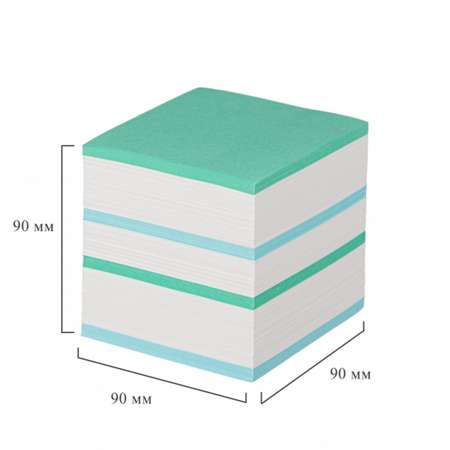Блок для записей Attache Economy запасной 9х9х9см цветной блок 2 штуки