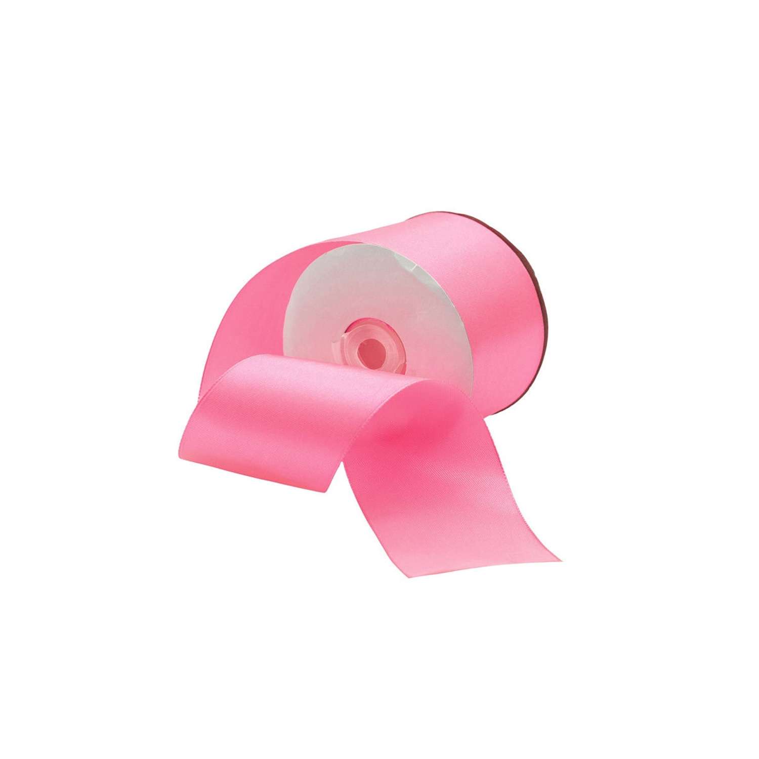 Лента Айрис атласная упаковочная флористическая 5 см 22.86 м 012 яркий розовый - фото 3