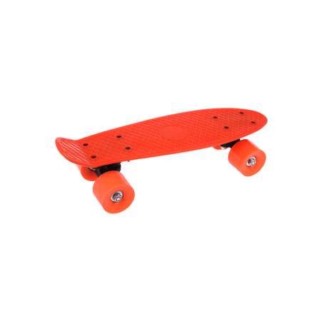 Скейтборд Наша Игрушка пенниборд пластик 41x12 см с большими PVC колесами. Оранжевый