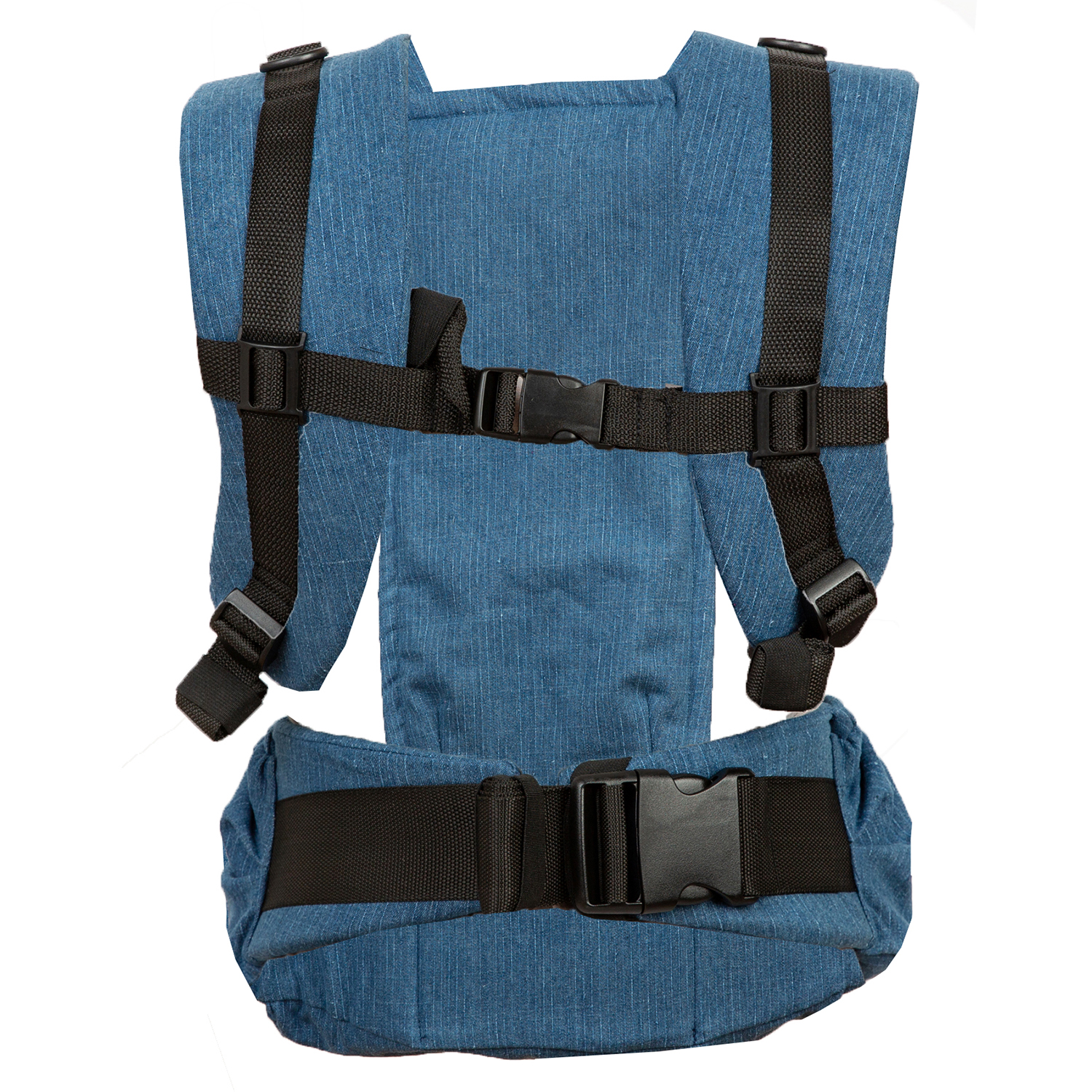 Слинг-рюкзак Чудо-чадо переноска для детей Бебимобиль Позитив синий/джинс - фото 7