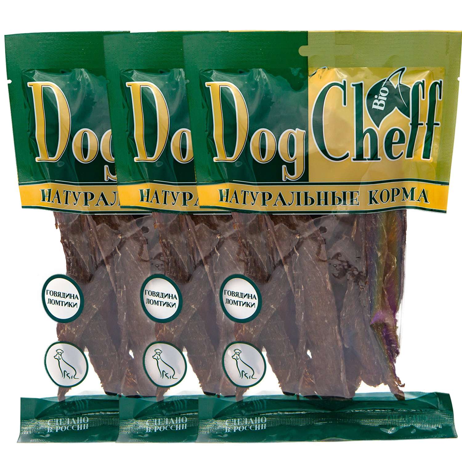 Говядина ломтики Dog Cheff Натуральные лакомства для собак - фото 1