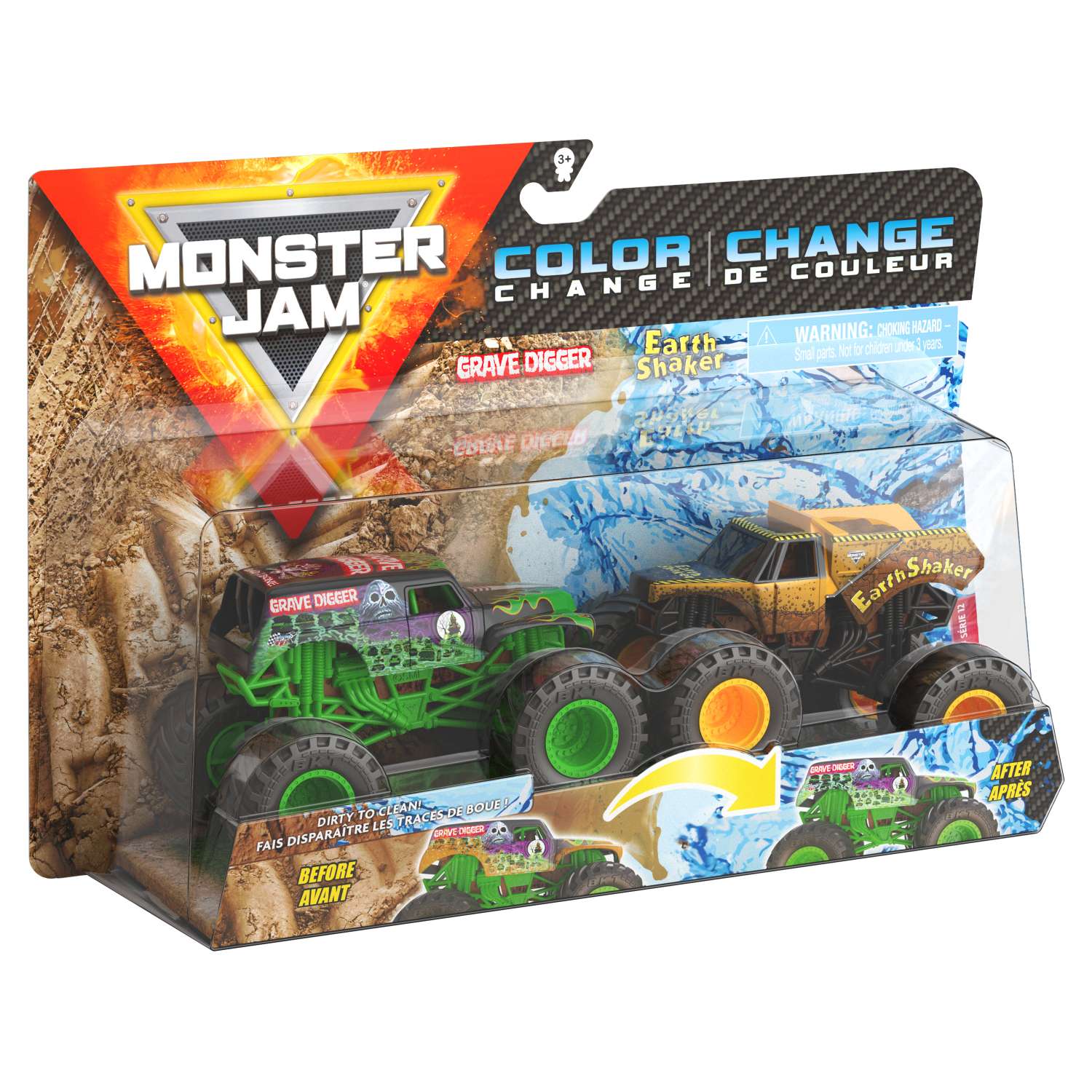 Набор машинок Monster Jam 1:64 Grave Digger vs EarthShaker 2шт 6060877 6060877 - фото 5