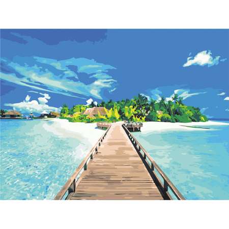 Картина по номерам Остров Сокровищ антистресс Райское наслаждение