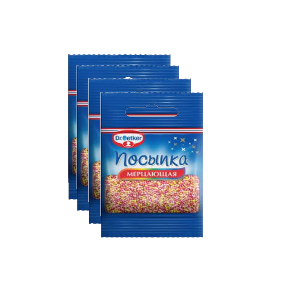 Посыпка Dr.Oetker Мерцающая 4 шт по 10 г - фото 1