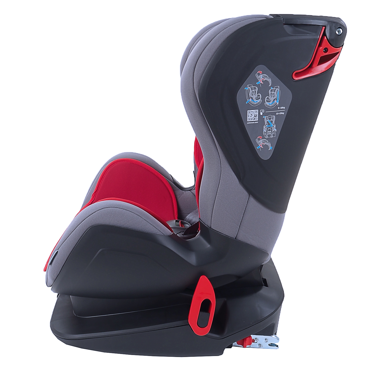 Автокресло Avionaut Glider Isofix 9-25кг Красный-Серый - фото 2