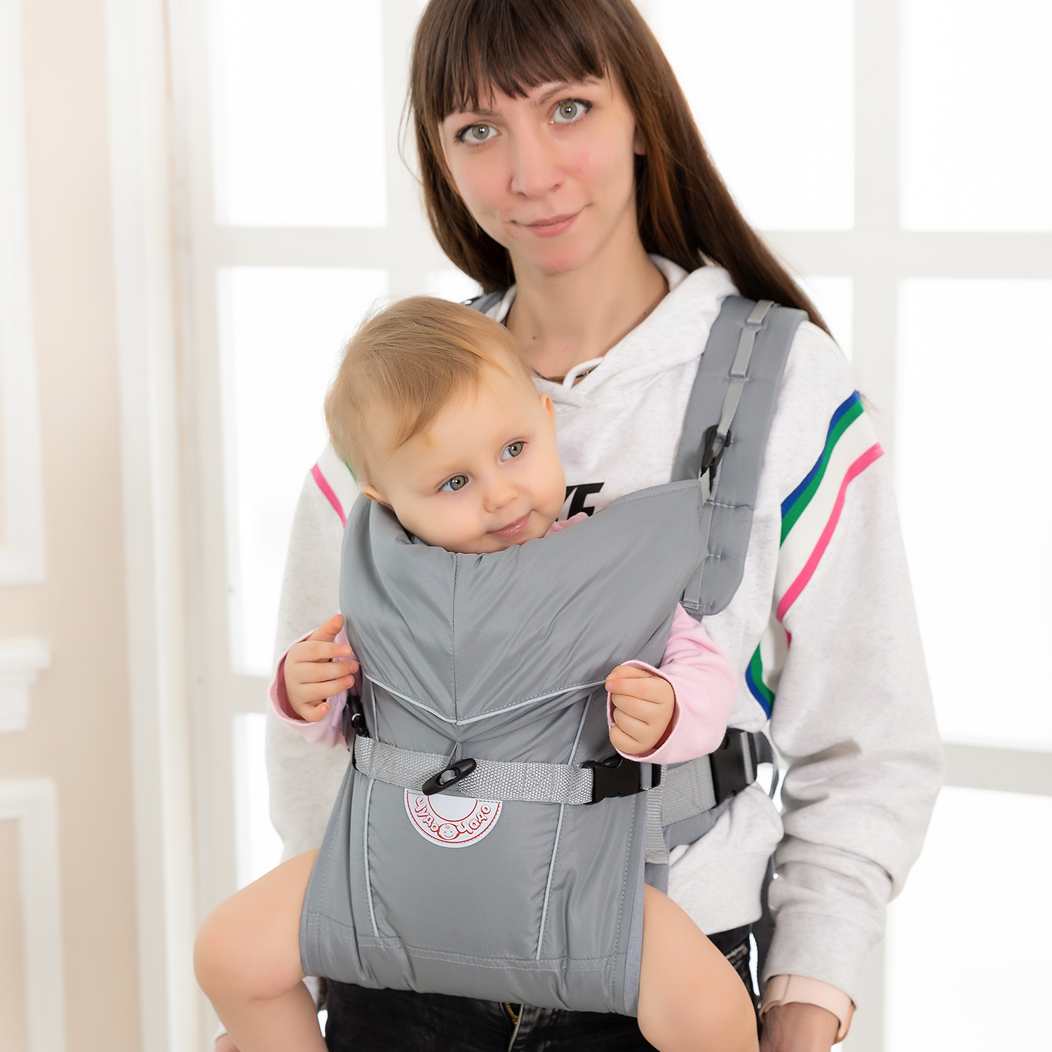 Рюкзак-кенгуру Чудо-Чадо BabyActive Simple серый