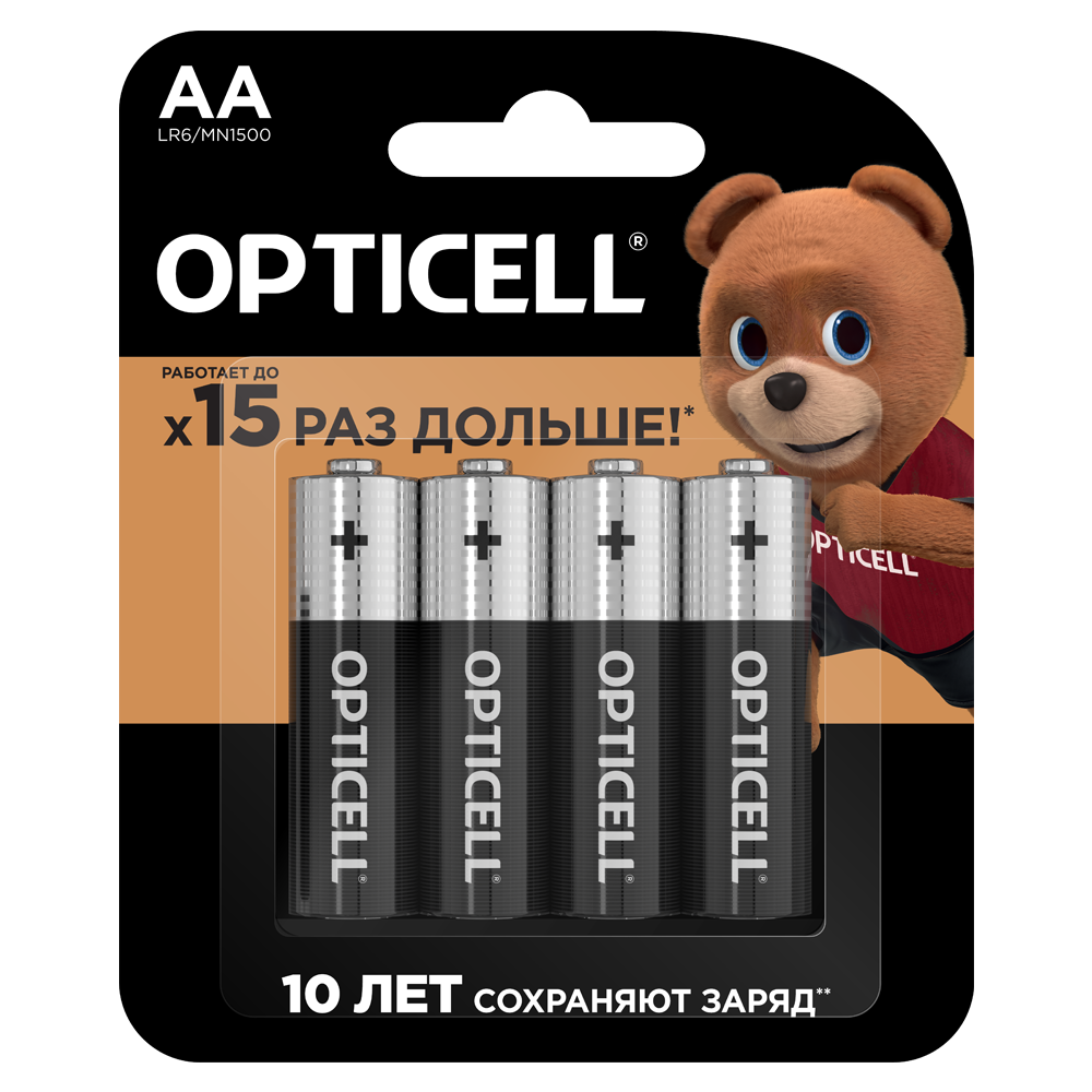 Батарейки Opticell Basic AA 4шт - фото 1