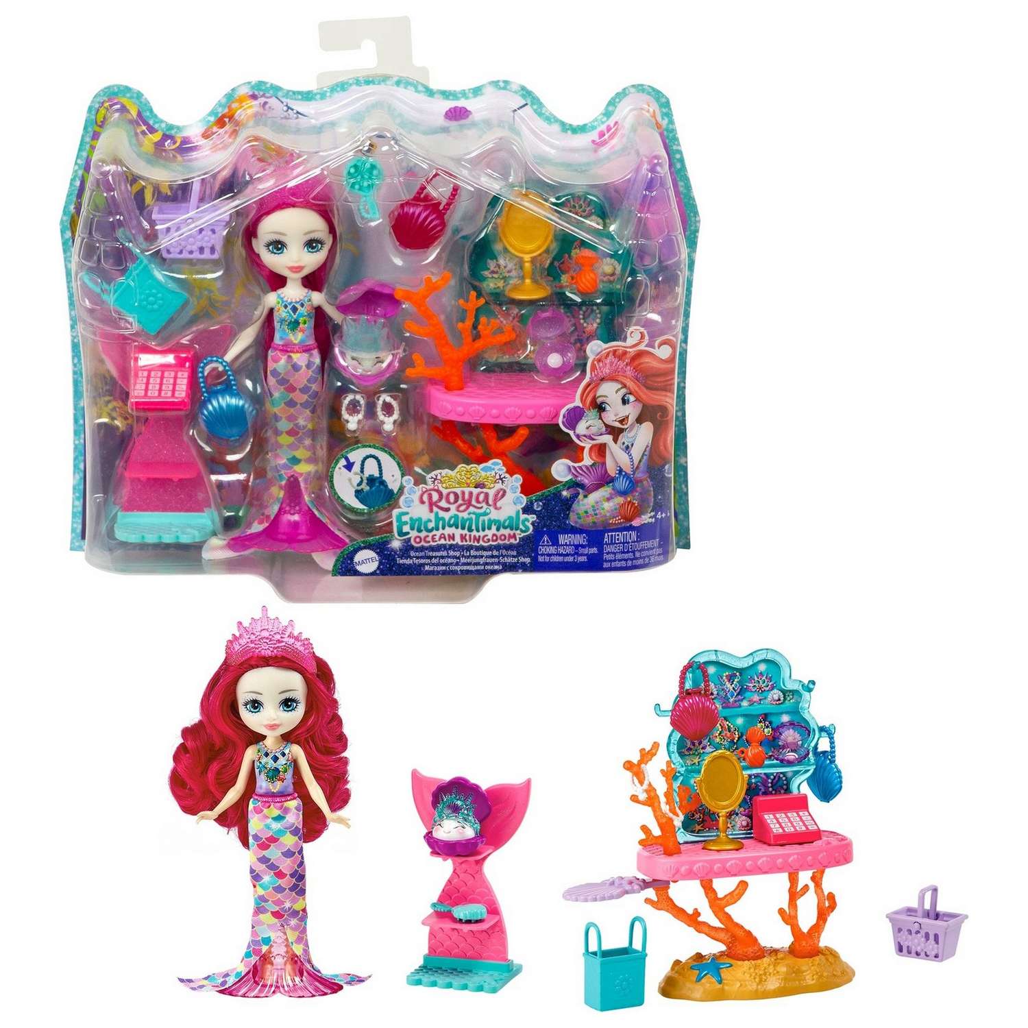 Набор игровой Enchantimals Магазин с сокровищами океана кукла+питомец с аксессуарами HCF71 GJX35 - фото 9