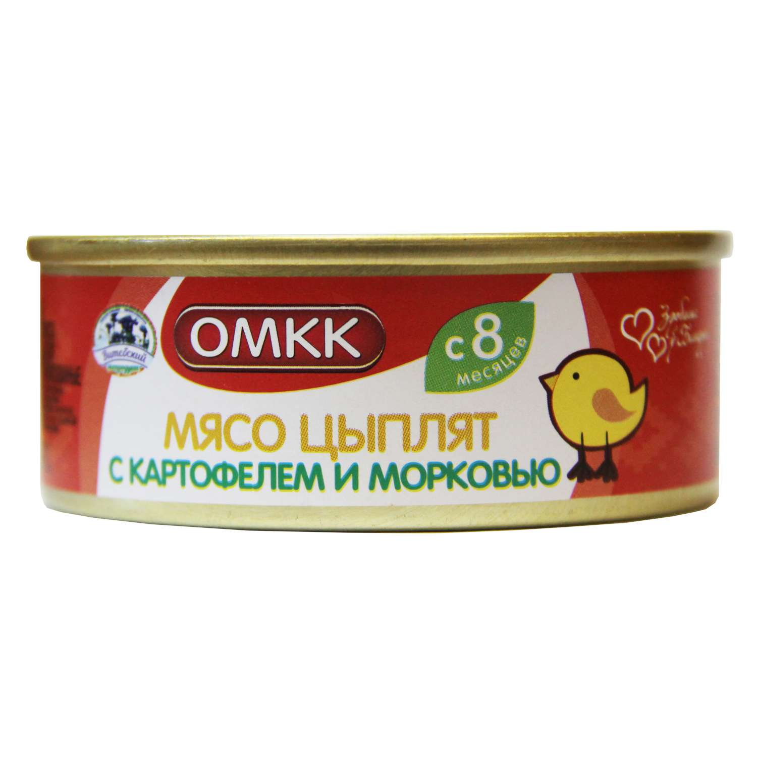 Пюре ОМКК мясо цыплят с картофелем и морковью 100г с 8месяцев - фото 1