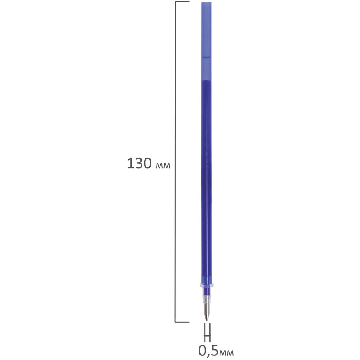 Стержни стираемые Staff гелевые 130 мм синие 20 шт - фото 7