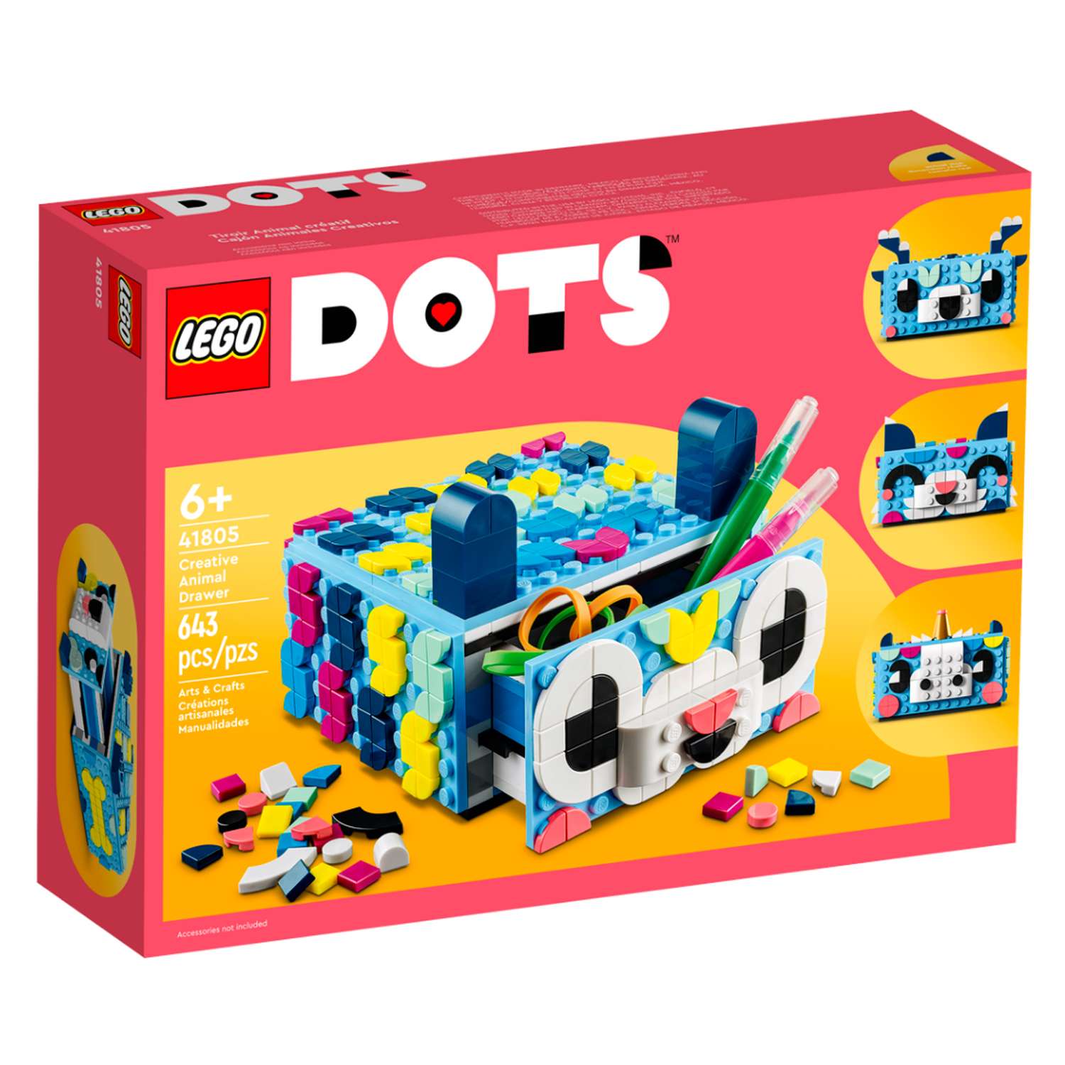 Конструктор детский LEGO Dots Креативный ящик Животные 41805 - фото 6
