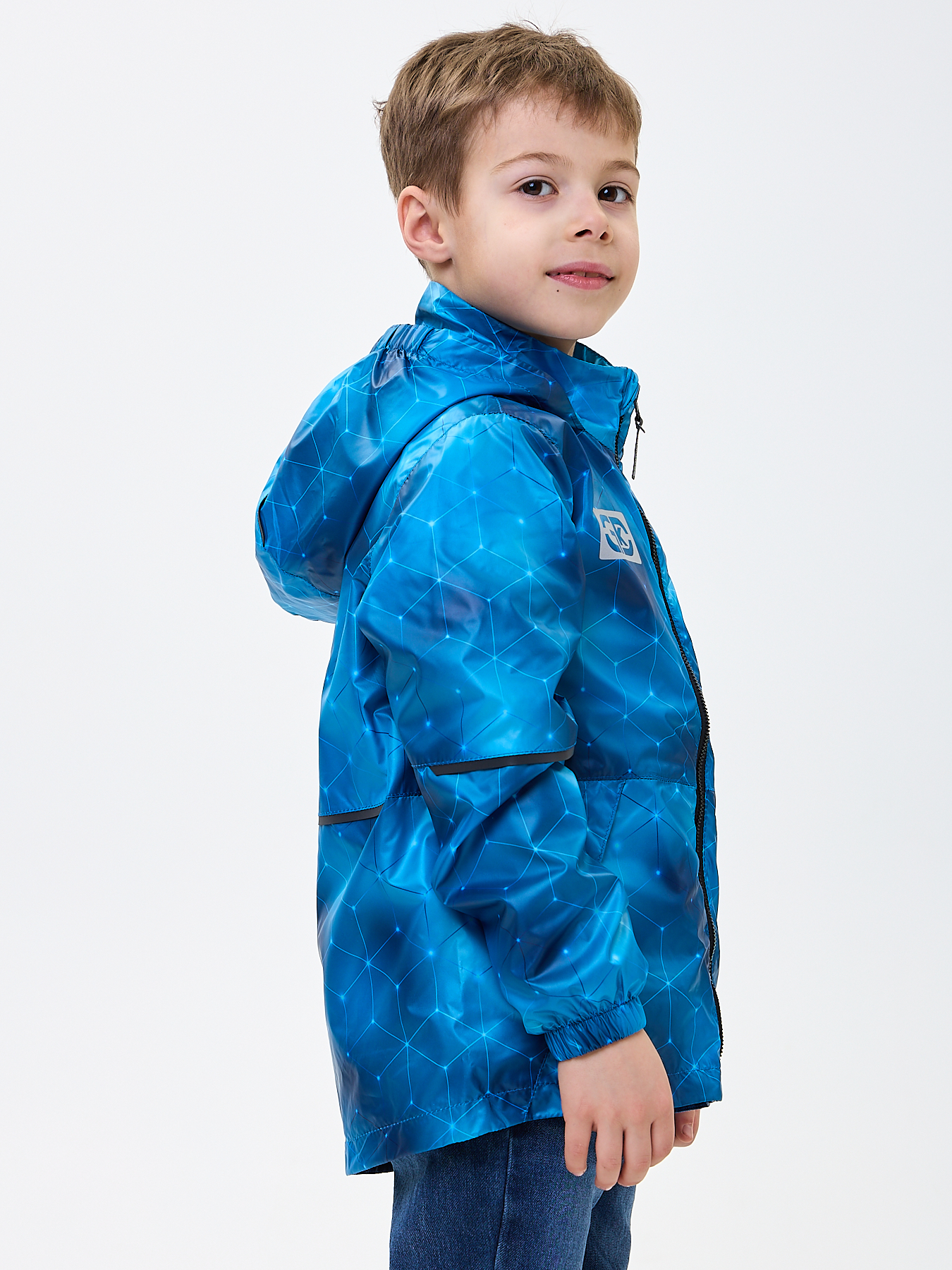 Ветровка GooDvinKids В10021-02/нейросетьсиний_FS - фото 3