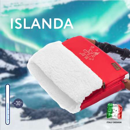 Муфта для коляски Nuovita меховая Islanda Bianco Красный