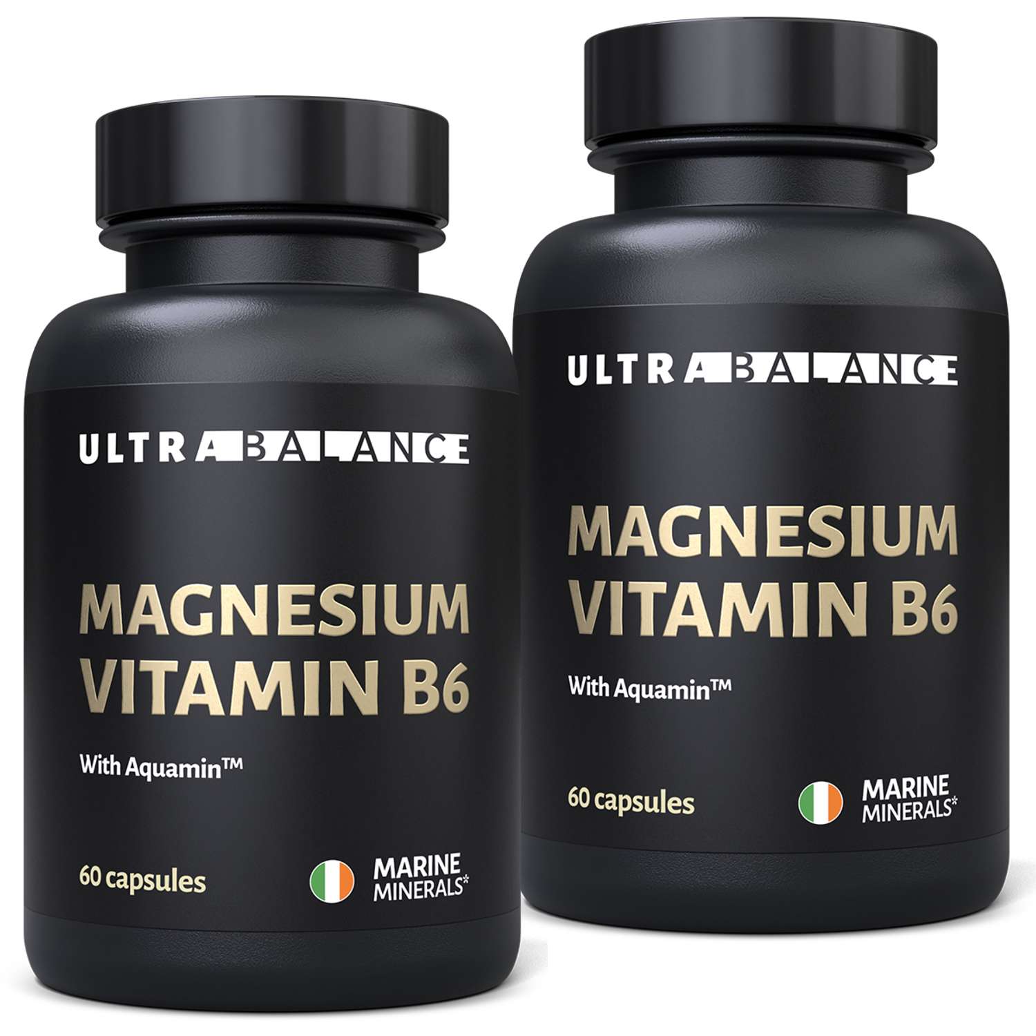 Магний с витамином В6 UltraBalance бад для мужчин и женщин беременных и кормящих с комплексом Aquamin 120 капсул - фото 1
