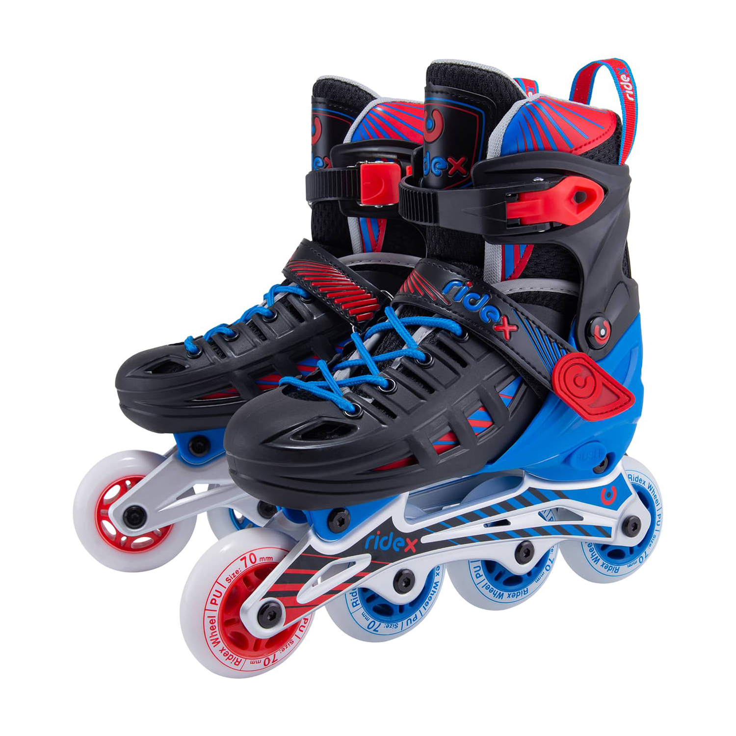 Ролики раздвижные RIDEX Inline skates Twist Red plastic M - фото 3