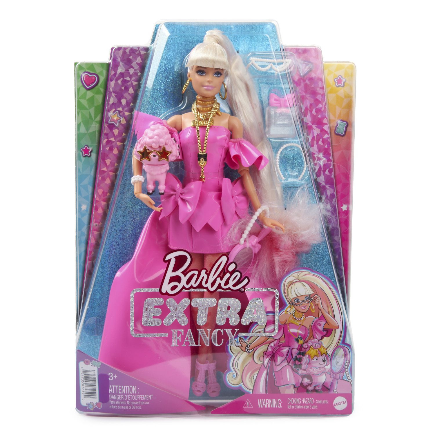 BARBIE Extra Fancy Pink Plastic Look Doll