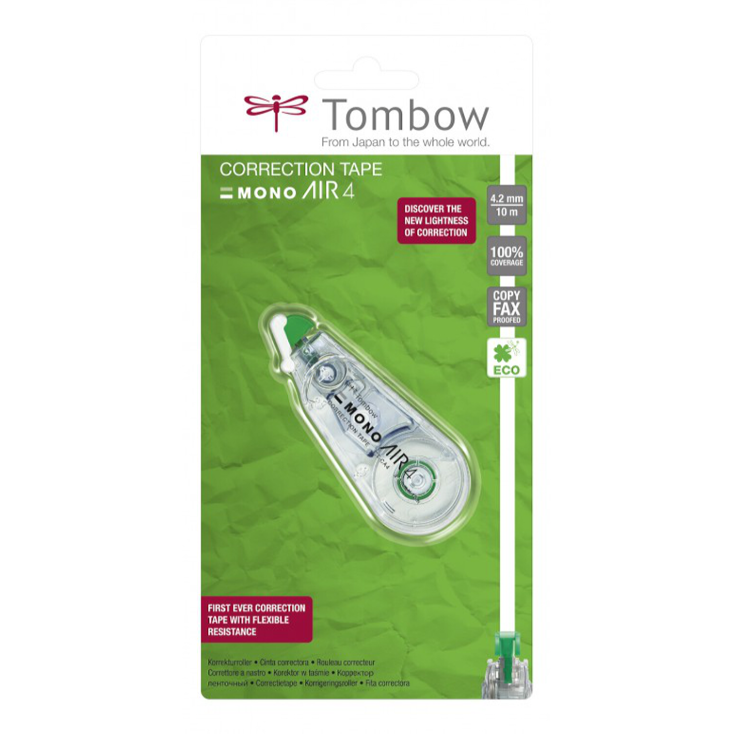 Корректор-лента Tombow MONO air 4 4.2 мм х 10 м блистер - фото 1