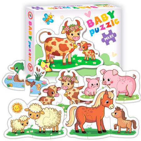 Набор пазлов Дрофа-Медиа Baby puzzle Мамы и малыши 3996