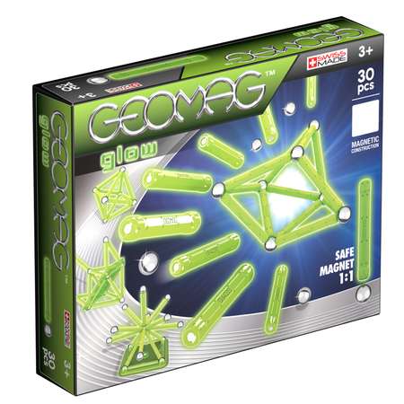 Конструктор магнитный GEOMAG Glow 30 деталей