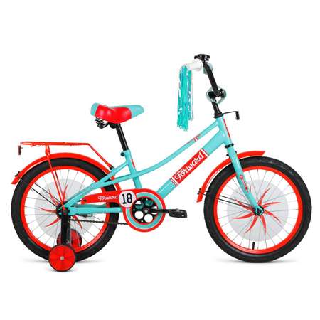 Велосипед детский Forward azure 18 2022 зеленый красный