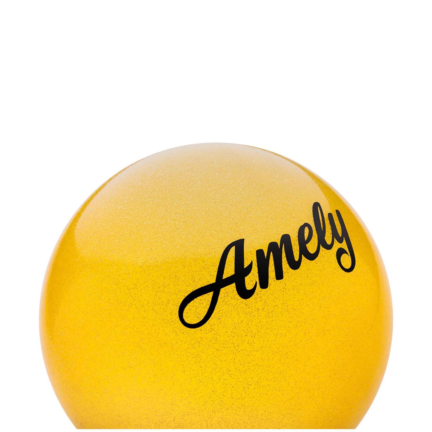 Мяч Amely для художественной гимнастики AGB-102-19-yellow - фото 2