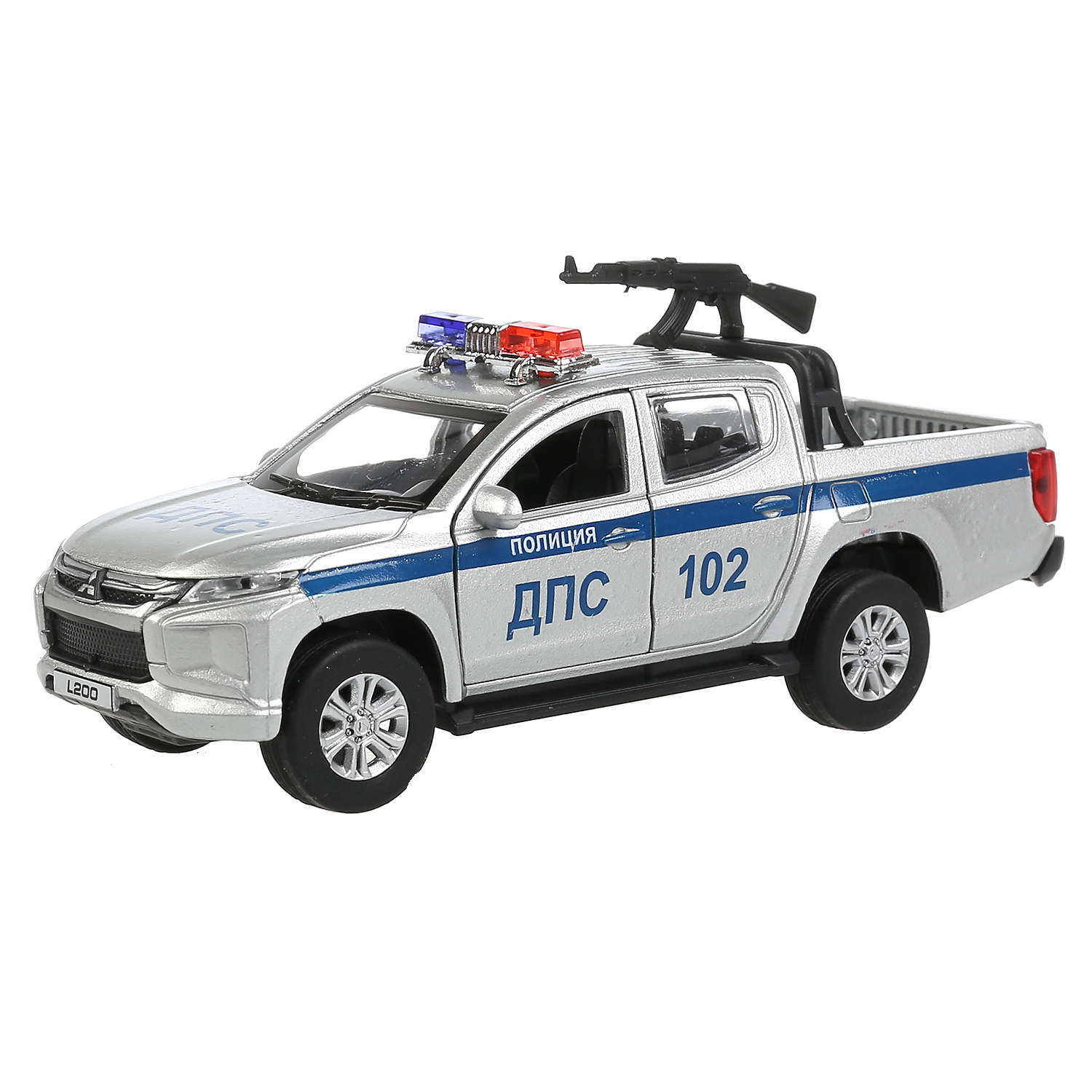 Полицейская машина Технопарк Mitsubishi L200 PICKUP инерционный 303068 - фото 1