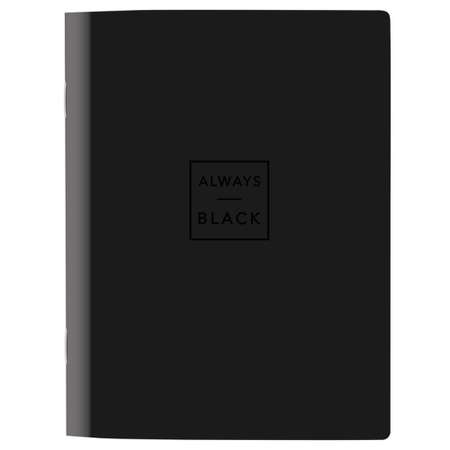 Тетрадь общая Attache Selection Квадрат Black 165x220 мм 48л клетка скрепка 2 штуки