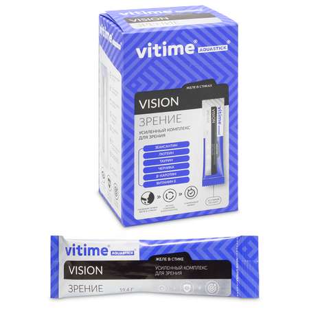 Биологически активная добавка VITime Aquastick Vision Желейный батончик 10стиков